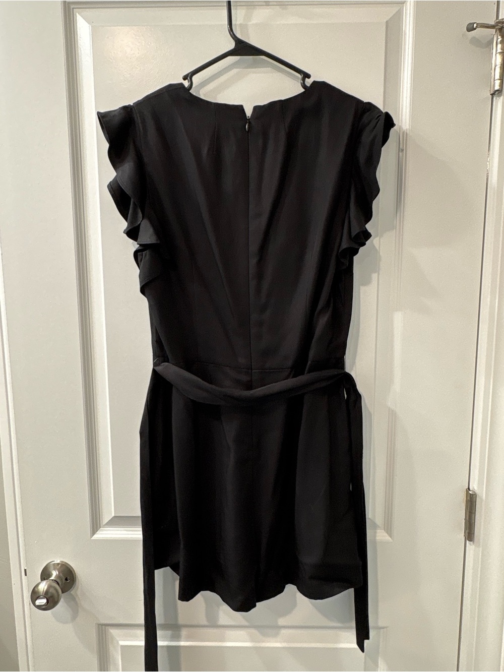 Gianni Bini Black Ruffled Sleeve Tie-Waist Romper - Picture 4 of 6